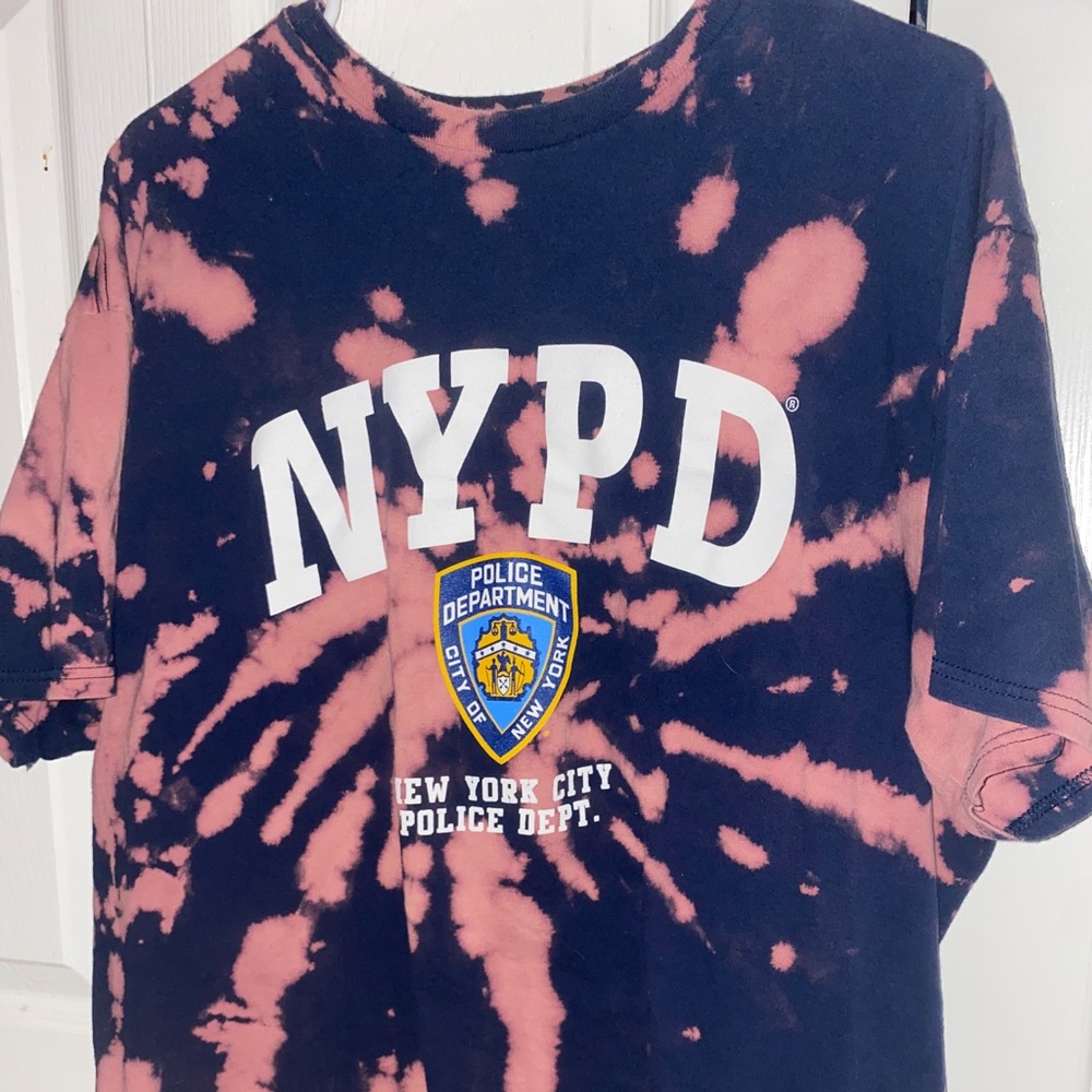 NYPD acid wash tshirt